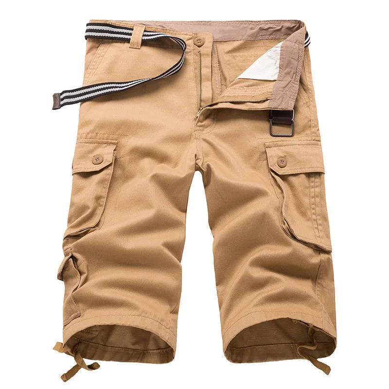 Finn | Cargo Bermuda Herre | Bomuldsblanding | Shorts med Lommer | Justerbare Snore | Outdoor Sommerversion