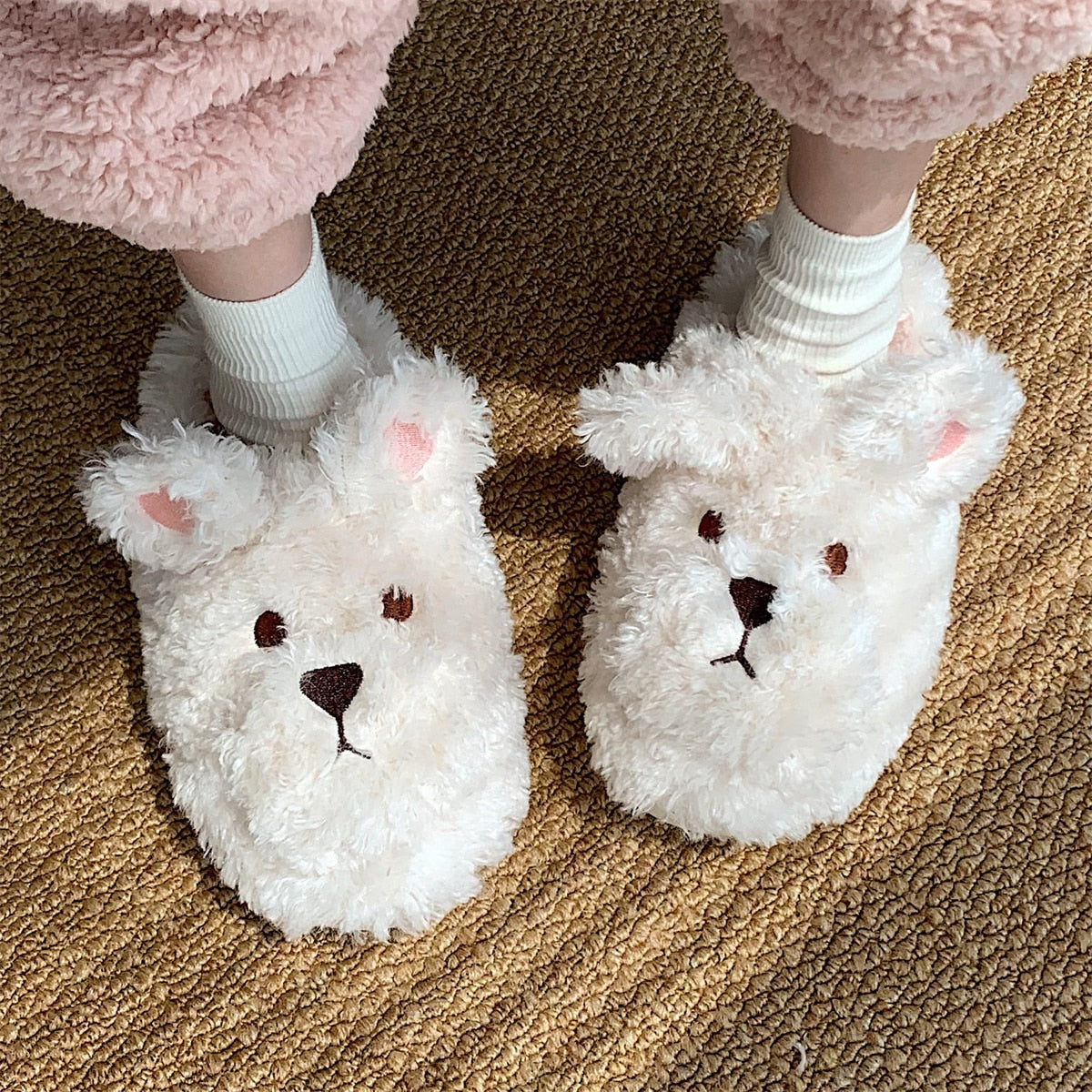 Teddina | Plysbamse Tøfler