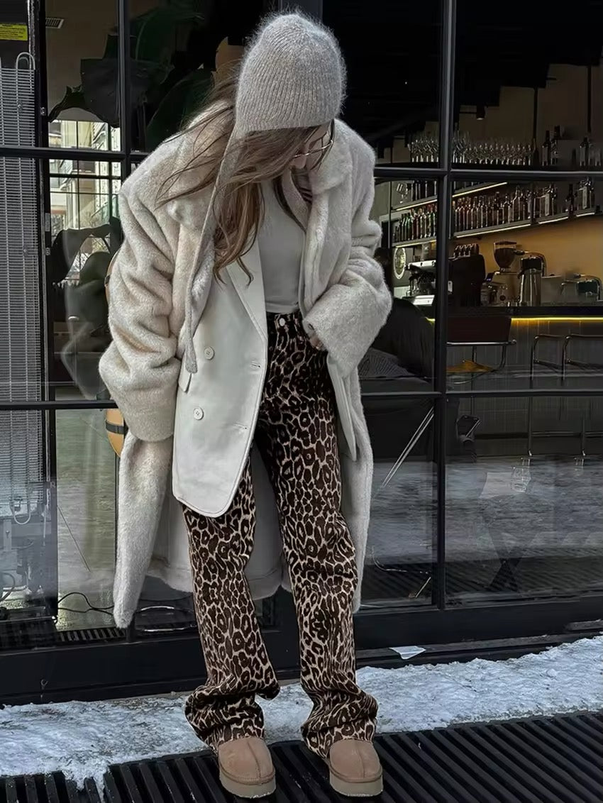 Leona | High-Waist Leopardprint Bukser
