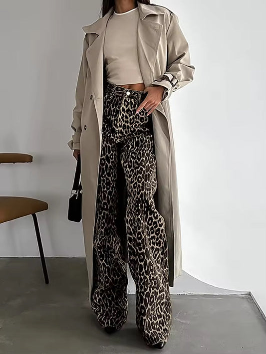 Leona | High-Waist Leopardprint Bukser
