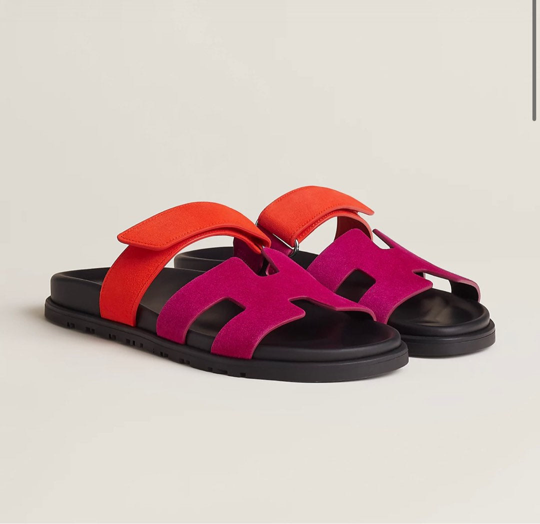 Nerio™ | Unisex Lædersandaler med Bred Rem | Komfortable Sommertøfler med Velcrolukning og Anatomisk Sål