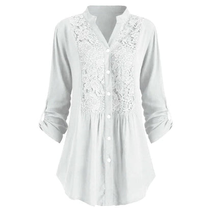 Elanora | Tunika-bluse til Damer med Blondebroderi