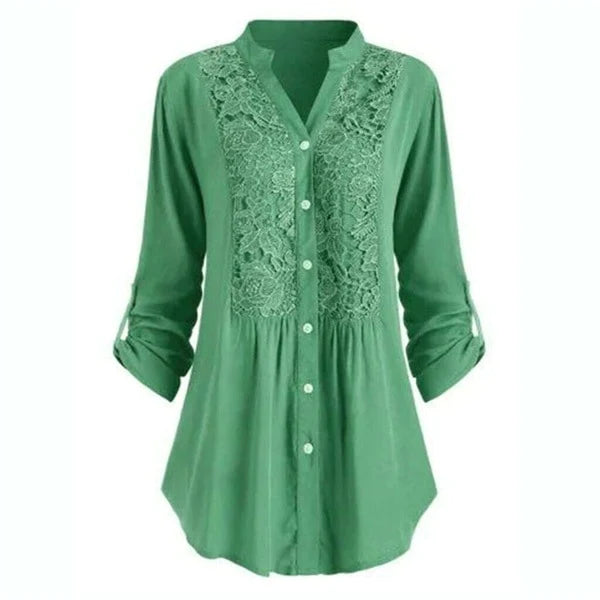 Elanora | Tunika-bluse til Damer med Blondebroderi