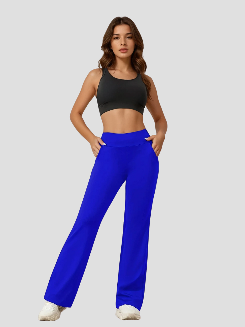 Seraya™ | Dame Vid Yoga Sportsbukser med Høj Talje | Blød, Åndbar Athleisure Lounge Buks