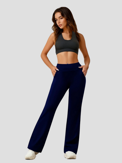Seraya™ | Dame Vid Yoga Sportsbukser med Høj Talje | Blød, Åndbar Athleisure Lounge Buks