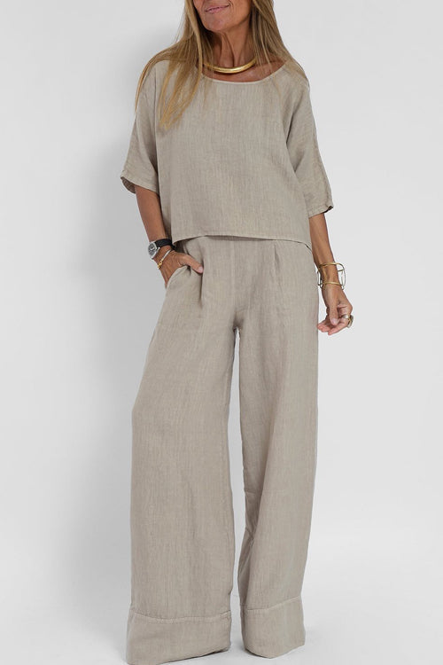 Liora | Linned Co-Ord Sæt Damer