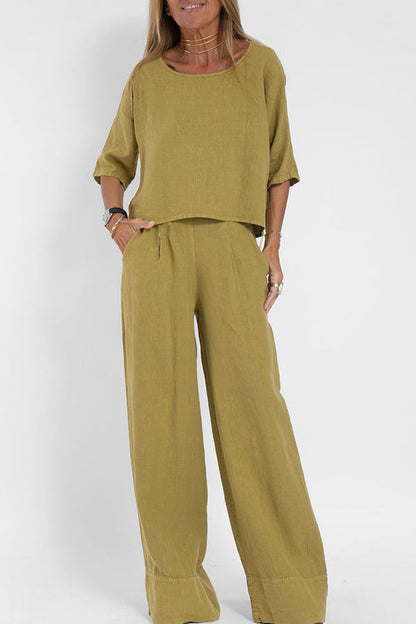 Liora | Linned Co-Ord Sæt Damer