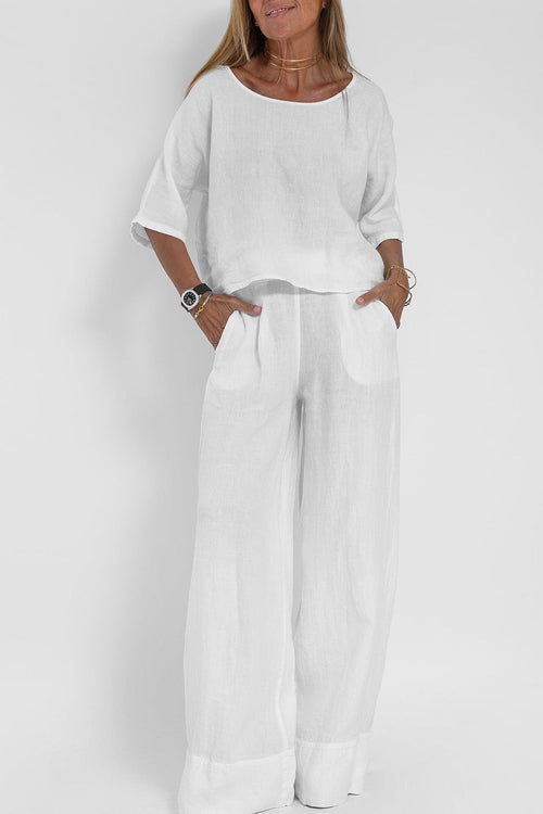 Liora | Linned Co-Ord Sæt Damer