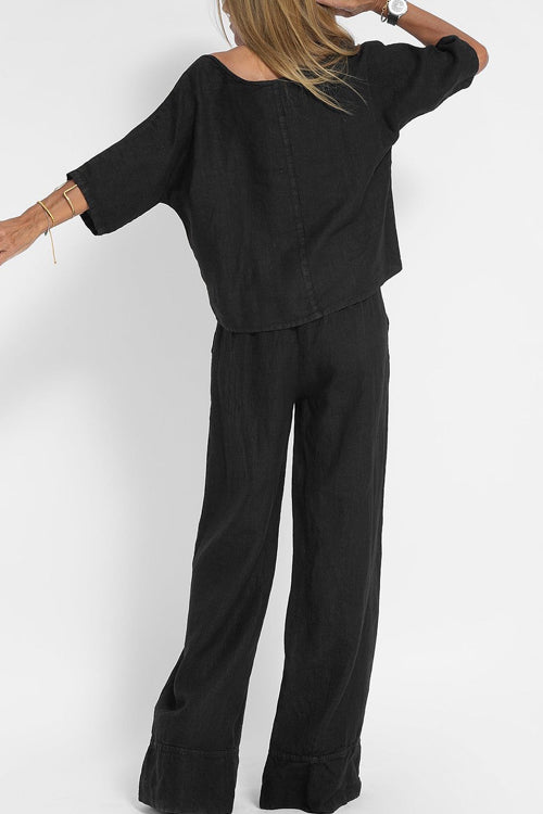 Liora | Linned Co-Ord Sæt Damer