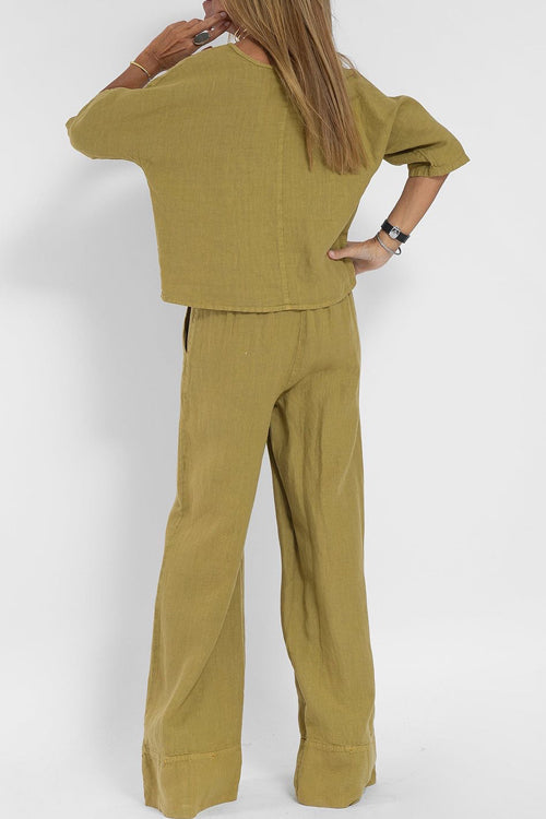 Liora | Linned Co-Ord Sæt Damer