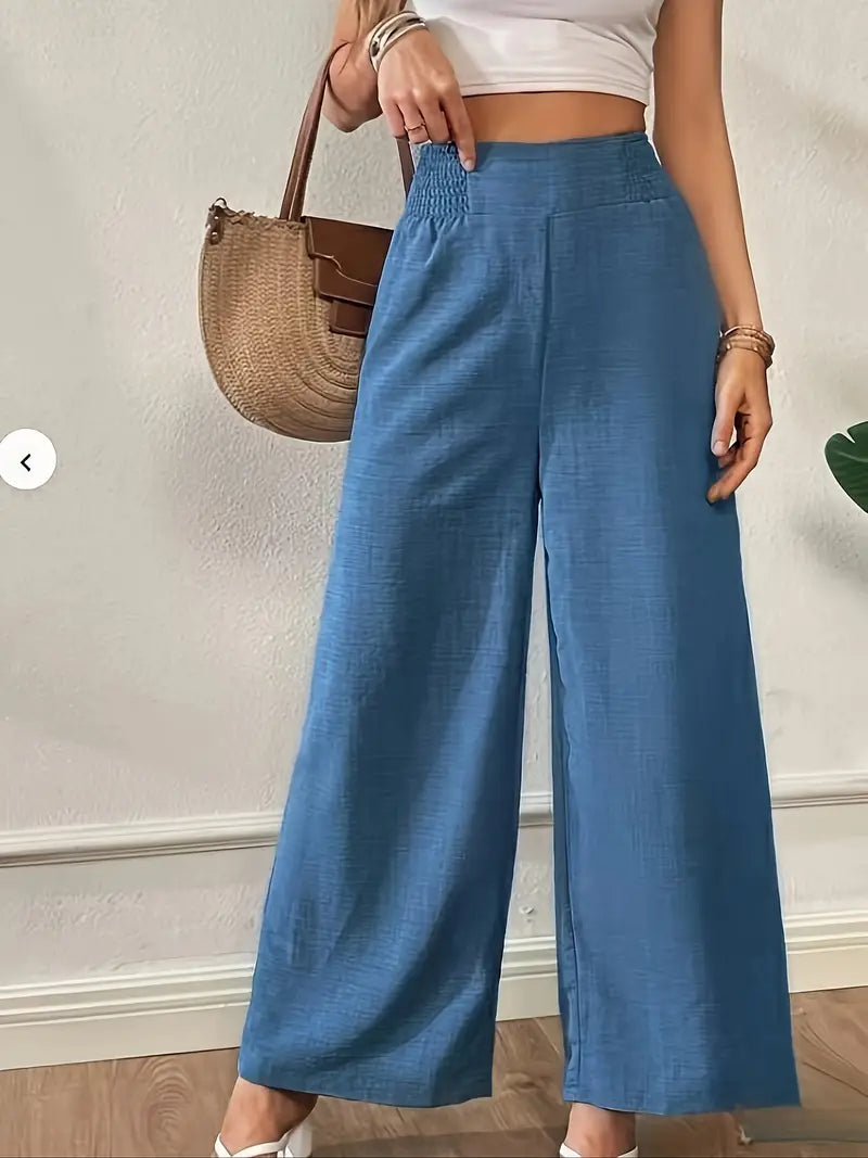 Léa | High-Waist Wide-Leg Bukser