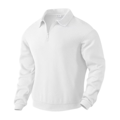 Mathéo™ | Herre Half-Zip Polo med Lange Ærmer og Moderne Stil