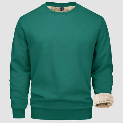 Mathias™ | Ensfarvet Herresweater med Blød Indvendig Foring
