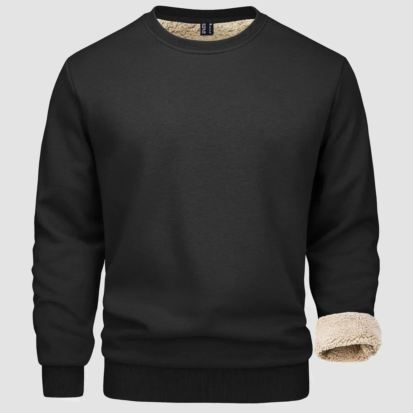 Mathias™ | Ensfarvet Herresweater med Blød Indvendig Foring
