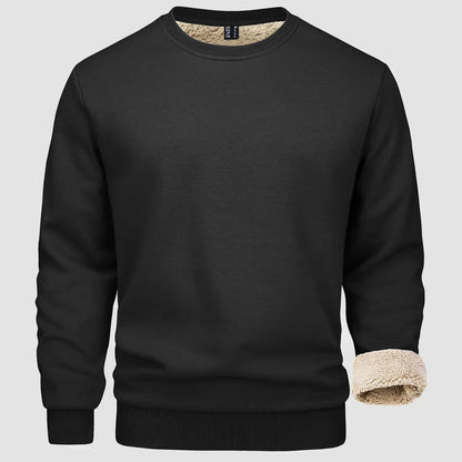 Mathias™ | Ensfarvet Herresweater med Blød Indvendig Foring