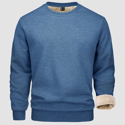 Mathias™ | Ensfarvet Herresweater med Blød Indvendig Foring