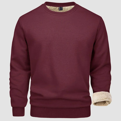 Mathias™ | Ensfarvet Herresweater med Blød Indvendig Foring