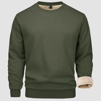 Mathias™ | Ensfarvet Herresweater med Blød Indvendig Foring