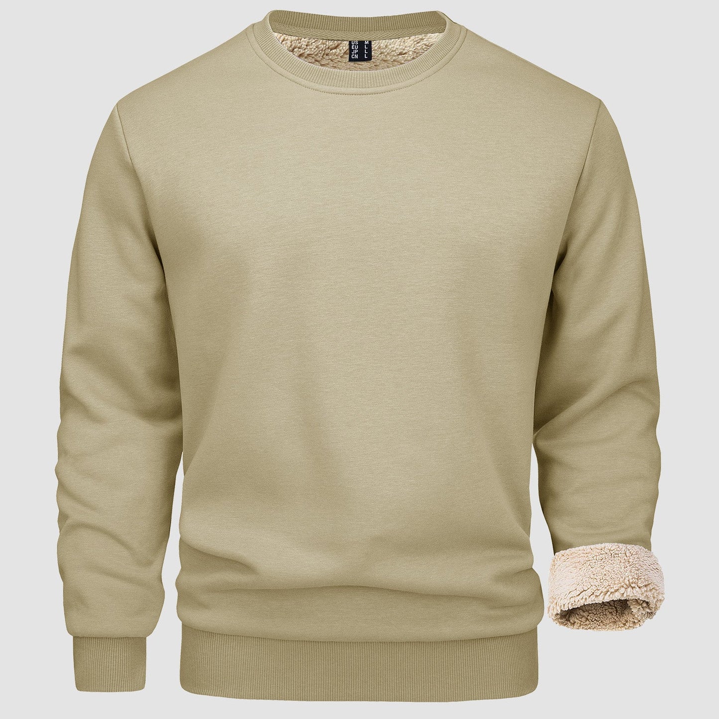 Mathias™ | Ensfarvet Herresweater med Blød Indvendig Foring
