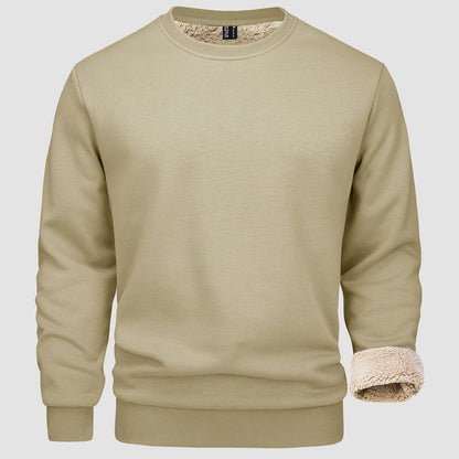 Mathias™ | Ensfarvet Herresweater med Blød Indvendig Foring