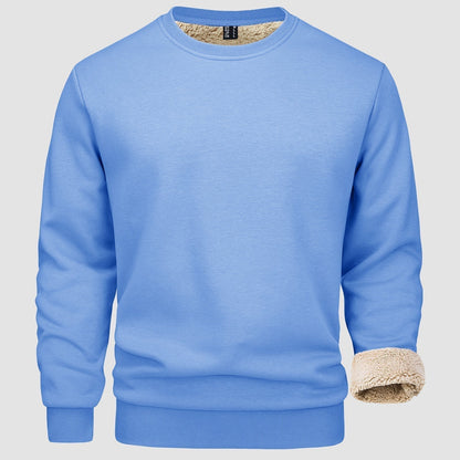 Mathias™ | Ensfarvet Herresweater med Blød Indvendig Foring