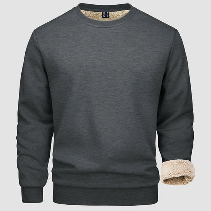 Mathias™ | Ensfarvet Herresweater med Blød Indvendig Foring