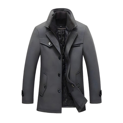 Loran™ | Casual Herre Trenchcoat med Slank Pasform og Vintervarme