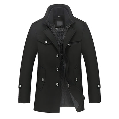 Loran™ | Casual Herre Trenchcoat med Slank Pasform og Vintervarme