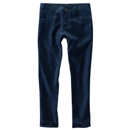 Cassian™ | Herre Hør Sommerbukser | Luftige Smart Casual Bukser i Bomuld-Hørblanding med Lige Pasform