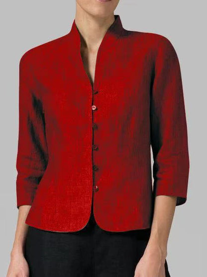 Sylvie | Figursyet Bluse Med Ståkrave Damer