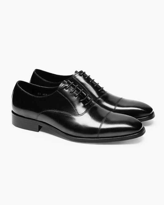 Moliansi™ | Klassiske Herre Oxford Sko med Lukket Snørelukning | Elegant Glat Snøresko til Formelle Anledninger
