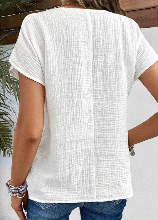Laurent™ | Damer Chic Bluse med Elegant Krave, Knapper og Komfortabel Pasform