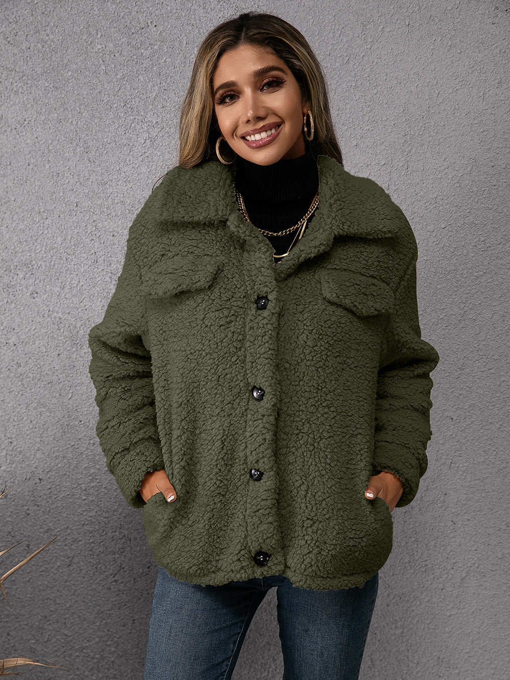 Maya™ | Neutral Plyssede Cardigan med Enkelt Knap og Lommer for Komfort og Stil