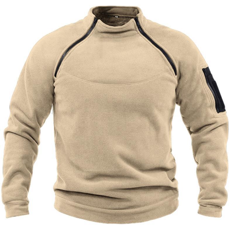 Sentinel | Taktisk Fleece Pullover med Lynlås og Ærmelommer