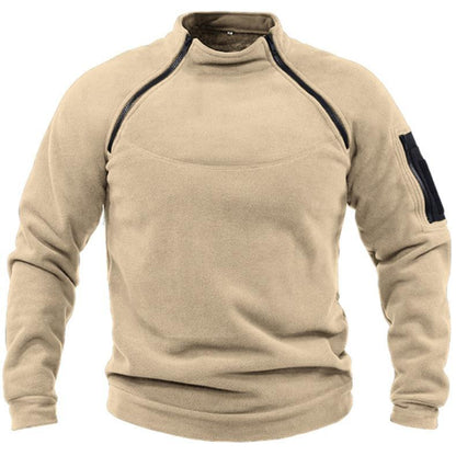 Sentinel | Taktisk Fleece Pullover med Lynlås og Ærmelommer