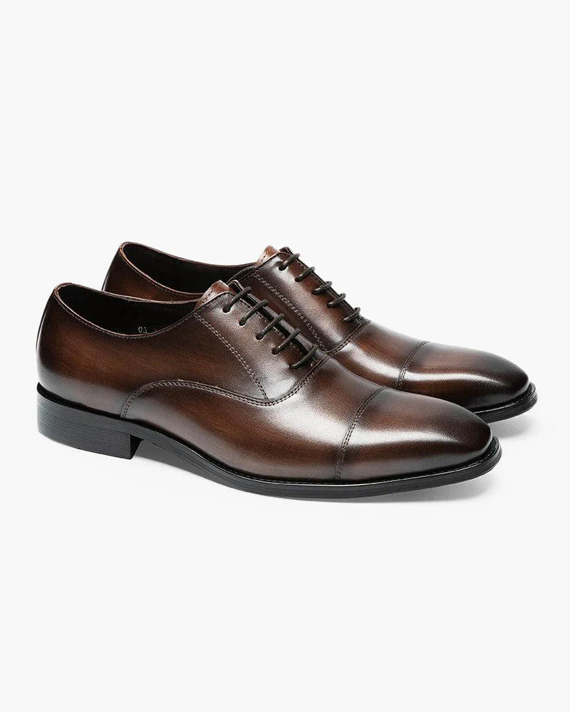 Moliansi™ | Klassiske Herre Oxford Sko med Lukket Snørelukning | Elegant Glat Snøresko til Formelle Anledninger