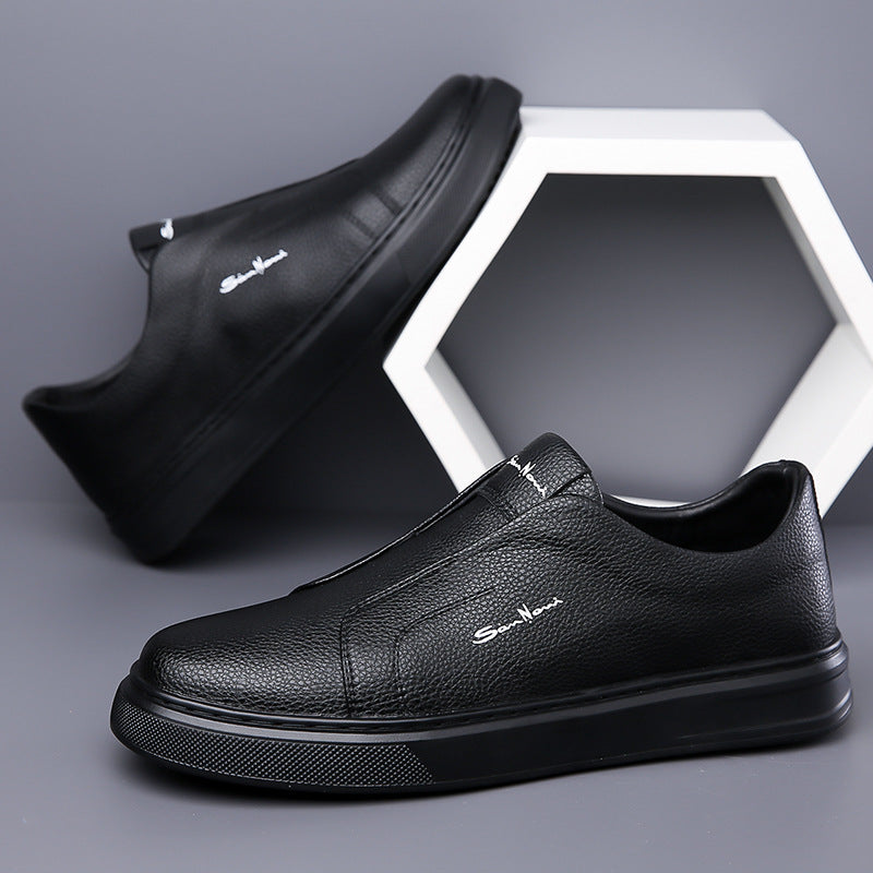 Arlen | Herre Slip-On Sneakers | Slip‑On Sko | Kunstlæder & Elastiske Sider | Komfortabel & Skridsikker