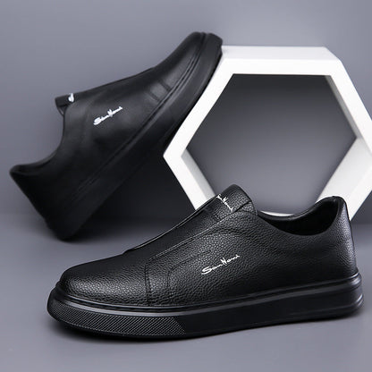 Arlen | Herre Slip-On Sneakers | Slip‑On Sko | Kunstlæder & Elastiske Sider | Komfortabel & Skridsikker