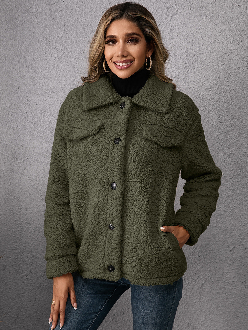 Maya™ | Neutral Plyssede Cardigan med Enkelt Knap og Lommer for Komfort og Stil