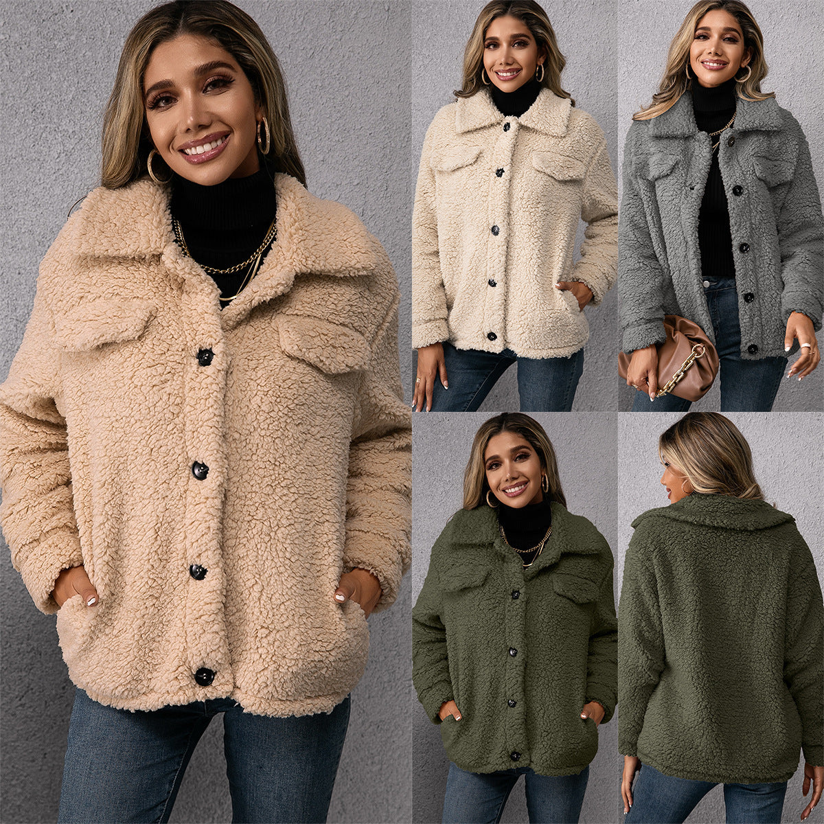 Maya™ | Neutral Plyssede Cardigan med Enkelt Knap og Lommer for Komfort og Stil