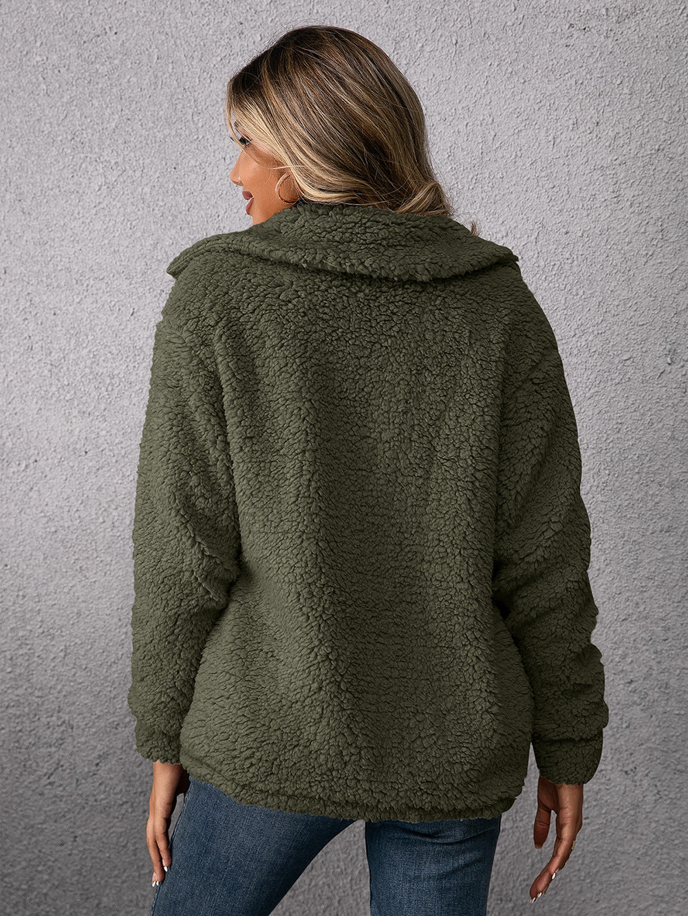 Maya™ | Neutral Plyssede Cardigan med Enkelt Knap og Lommer for Komfort og Stil