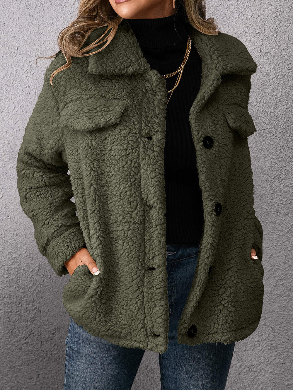 Maya™ | Neutral Plyssede Cardigan med Enkelt Knap og Lommer for Komfort og Stil