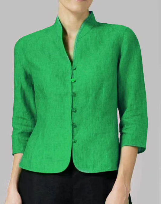 Sylvie | Figursyet Bluse Med Ståkrave Damer