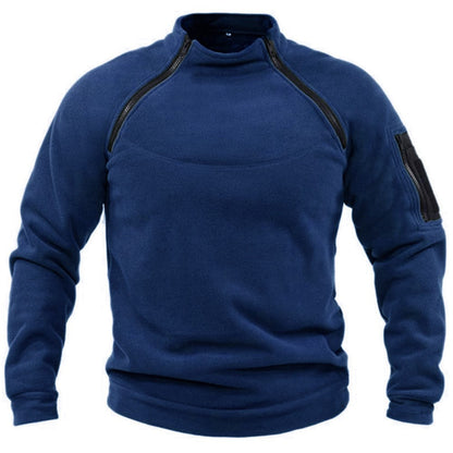 Sentinel | Taktisk Fleece Pullover med Lynlås og Ærmelommer