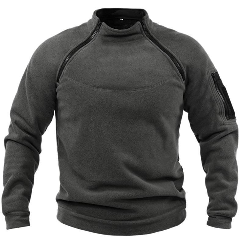 Sentinel | Taktisk Fleece Pullover med Lynlås og Ærmelommer