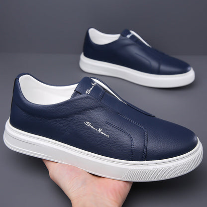 Arlen | Herre Slip-On Sneakers | Slip‑On Sko | Kunstlæder & Elastiske Sider | Komfortabel & Skridsikker