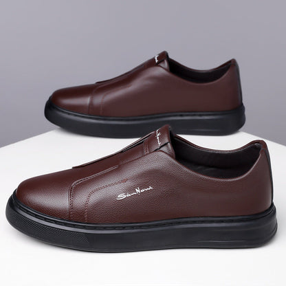 Arlen | Herre Slip-On Sneakers | Slip‑On Sko | Kunstlæder & Elastiske Sider | Komfortabel & Skridsikker