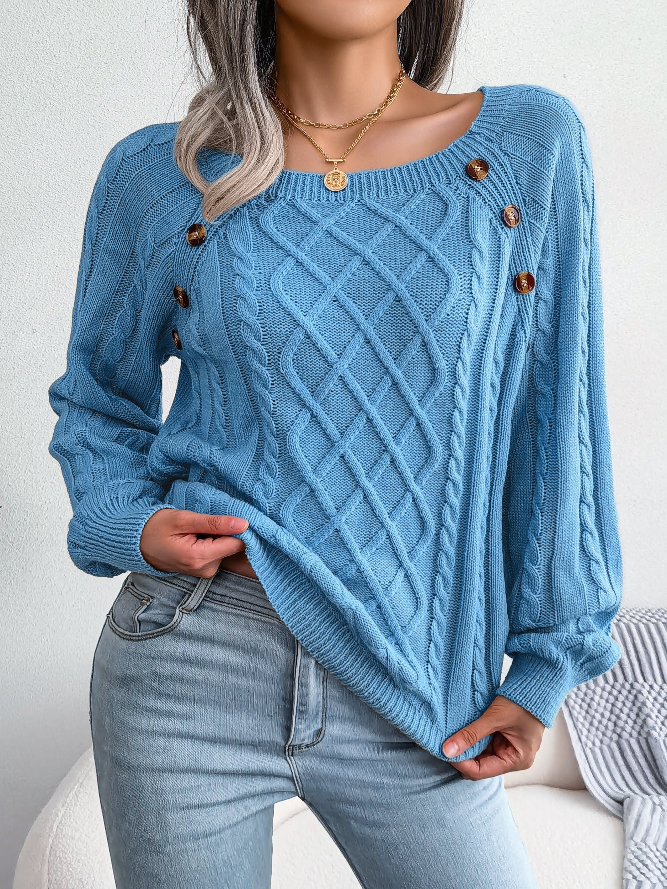 Élodie | Kabelstrikket Sweater Damer