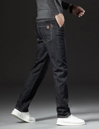 René™ | Mænd Jeans i Denim med Fleecefor til Vinter | Varm og Stilfuld