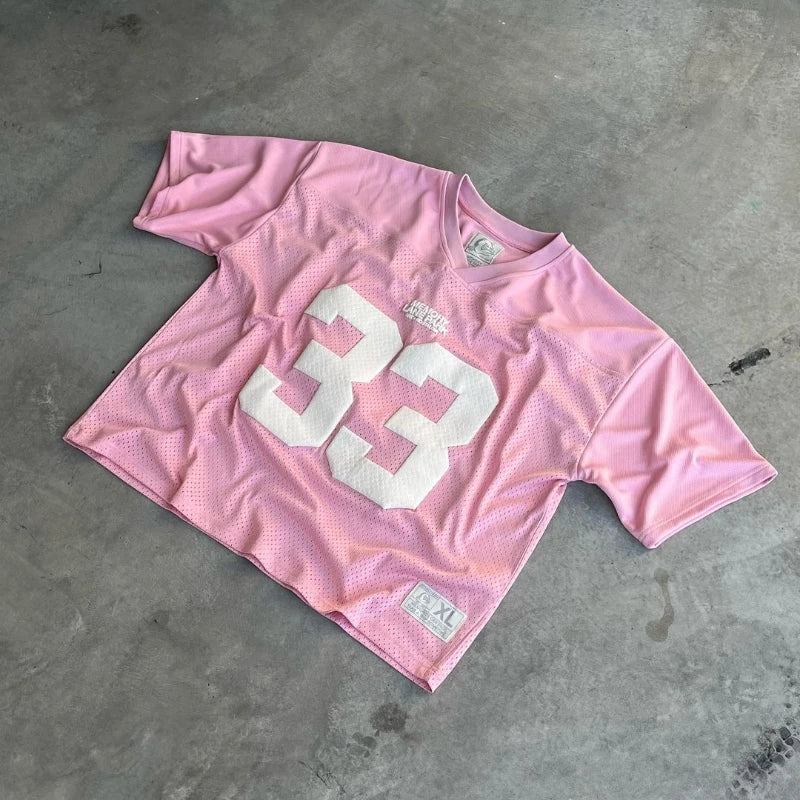Memory Lane | Oversized Amerikansk Fodbold Jersey Unisex Med Nummer 33